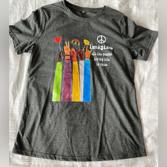 Imagine Lennon Inspired Graphic T-Shirt - Picture 11 of 12